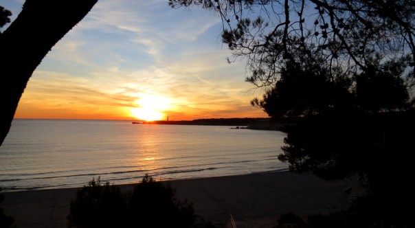 Coucher de soleil plage de la Sainte-Croix à Sausset-les-Pins